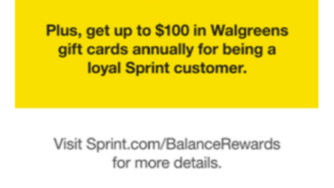 Walgreens Sprint 'Gift Cards' Coupon Book Ad